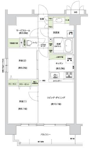 B/Bg type　間取り